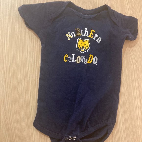 University of Northern Colorado Bears Bodysuit 18 Months UNC Blue Short Sleeve - Picture 1 of 3